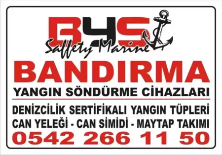 Bandirma Yangin Söndürme Deni̇zci̇li̇k Eki̇pmanlari